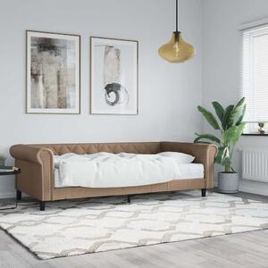 Válenda s matrací cappuccino 90 x 200 cm umělá kůže 3197722