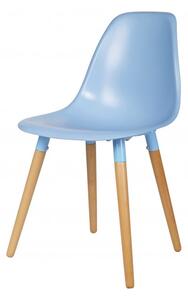 WOOOD Plastová jídelní židle ROEF modrá 375811-P