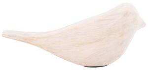 Time for home Bílá dřevěná soška Birdes 9,5 cm
