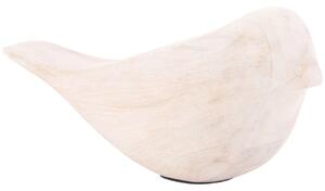 Time for home Bílá dřevěná soška Birdes 9,5 cm