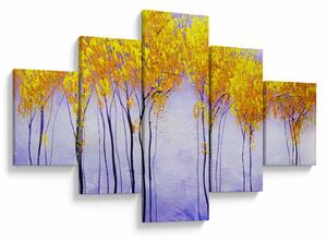 Obraz žlutých stromů (125x70 cm)