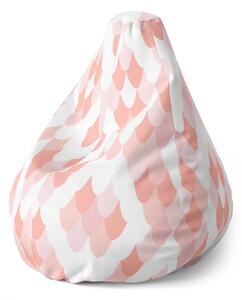 Sablio Sedací vak Pear Růžové obloučky - 70 x 95 x 15 cm