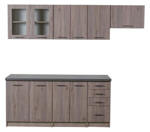 Kuchyňská linka MDF 240cm - typ I, dub rustica