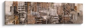 Obraz - Abstrakce v hnědých tónech (170x50 cm)