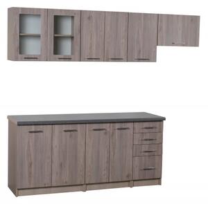 Kuchyňská linka MDF 240cm - typ I, dub rustica