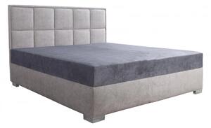 Čalouněná postel Kvadrat 200x120, tm. šedá/šedá (an 4237/4238)