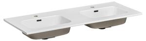 Comad Nábytkové keramické dvojumyvadlo GO 120D/DP -8095, 121x46 cm, bílá lesklá