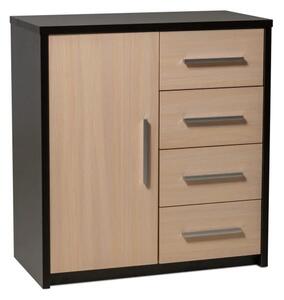 Kombinovaná komoda TOP/FAST 3, wenge/dub mléčný (Fast 3)