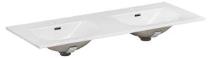 Comad Nábytkové keramické dvojumyvadlo SKY 120D-8099, 121x46 cm, bílá lesklá