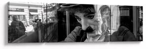 Obraz - Charles Chaplin v Praze (170x50 cm)