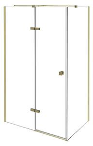Besco Obdélníkový sprchový kout PIXA GOLD R 100x80 (100x90, 120x80, 120x90), výška 195 cm - bez vaničky Rozměry (cm): 100x80, Orientace: Levá