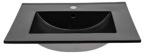 Comad Nábytkové keramické umyvadlo UM-LAVA BLACK 60 DP, 61x46 cm, černá matná