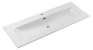 Comad Nábytkové keramické umyvadlo FLY 120D DP, 121x46 cm, bílá lesklá