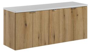 Comad Koupelnová skříňka pod deskové umyvadlo set Nova Oak 140 dub coast evoke/bílá