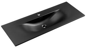 Comad Nábytkové keramické umyvadlo SKY 1 BLACK MATT 120 DP, 121x46 cm, černá matná