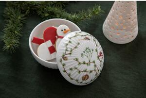 Bílá porcelánová vánoční dóza na cukrovinky Kähler Design Hammershøi