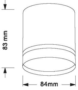 Mantra 8658 Split, stropní válcové svítidlo s průsvitným proužkem 1xGX53, bílá, průměr 8,4cm