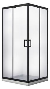 Besco Čtvercový sprchový kout MODERN BLACK SQ 80x80 (90x90), výška 190 cm - bez vaničky Rozměry (cm): 80x80