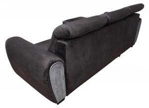Rohová sedací souprava ARKANA, černá/šedá (monolith 97/85, wenge)