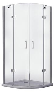 Besco Čtvrtkruhový sprchový kout VIVA HR 80x80 (90x90), výška 195 cm - bez vaničky Rozměry (cm): 80x80