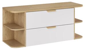 Comad Koupelnová skříňka pod deskové umyvadlo set Aster White 120 bílá/dub cremona