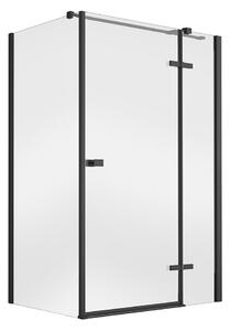 Besco Obdélníkový sprchový kout PIXA BLACK R 100x80 (100x90, 120x80, 120x90), výška 195 cm - bez vaničky Rozměry (cm): 100x80, Orientace: Pravá