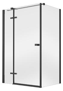 Besco Obdélníkový sprchový kout PIXA BLACK R 100x80 (100x90, 120x80, 120x90), výška 195 cm - bez vaničky Rozměry (cm): 100x80, Orientace: Levá