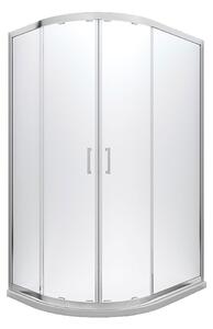 Besco Asymetrický sprchový kout MODERN 190 AS 100x80 (120x90), výška 190 cm - bez vaničky Rozměry (cm): 100x80, Barva profilů a typ výplně: profily: chrom, výplň: mat