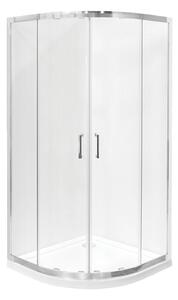 Besco Čtvrtkruhový sprchový kout MODERN 190 HR 80x80 (90x90), výška 190 cm - bez vaničky Rozměry (cm): 90x90, Barva profilů a typ výplně: profily: chrom, výplň: mat