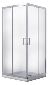 Besco Čtvercový sprchový kout MODERN 190 SQ 80x80 (90x90), výška 190 cm - bez vaničky Rozměry (cm): 80x80, Barva profilů a typ výplně: profily: chrom, výplň: grafit