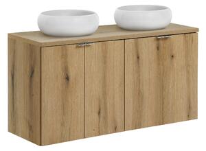 Comad Koupelnová skříňka s deskovými umyvadly set Nova Oak 120 dub coast evoke
