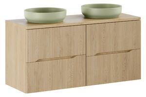 Comad Koupelnová skříňka s deskovými umyvadly set Nordic Cremona 120 dub cremona