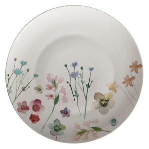 Maxwell Designový jídelní talíř Wildwood set 6ti kusů, bílá, květiny 27,5 cm