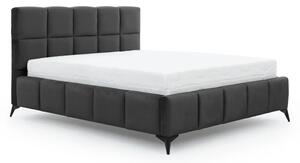 Moderní čalouněná postel MALO 200x180, tm. šedá (Matt Velvet 97)