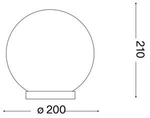Ideal Lux - Stolní lampa MAPA 1xE27/42W/230V pr. 20 cm bílá