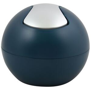 Spirella mini výklopný odpadkový koš BOWL MATT, matný petrolejový plast, 1 L