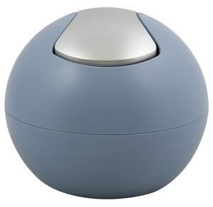 Spirella mini výklopný odpadkový koš BOWL MATT, mlhavě modrý plast, 1 L