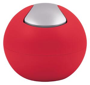 Spirella mini výklopný odpadkový koš BOWL MATT, matný červený plast, 1 L