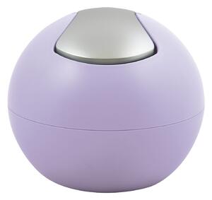 Spirella mini výklopný odpadkový koš BOWL MATT, matný fialový plast, 1 L