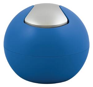 Spirella mini výklopný odpadkový koš BOWL MATT, matný modrý plast, 1 L