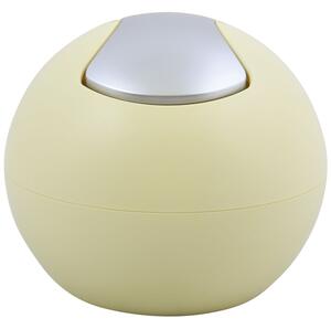 Spirella mini výklopný odpadkový koš BOWL MATT, matný žlutý plast, 1 L
