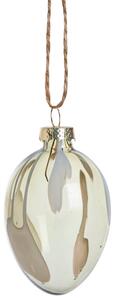 Lene Bjerre Skleněné vajíčko Feven - Dark Taupe LB213