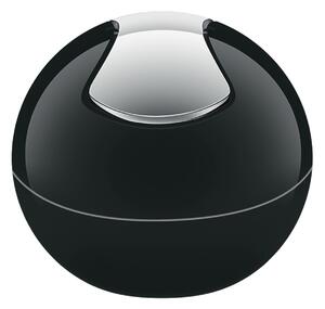 Spirella mini výklopný odpadkový koš BOWL, černý plast, 1 L