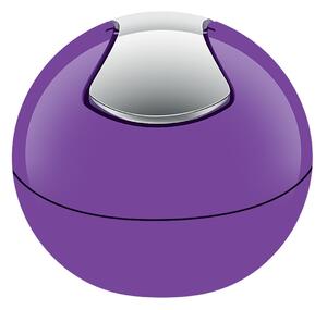 Spirella mini výklopný odpadkový koš BOWL, fialový plast, 1 L