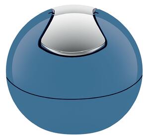Spirella mini výklopný odpadkový koš BOWL, modrý plast, 1 L