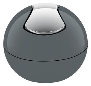 Spirella mini výklopný odpadkový koš BOWL, šedý, plast, 1 L