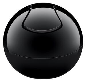 Spirella mini výklopný odpadkový koš BOWL, komplet černý, plast, 1 L