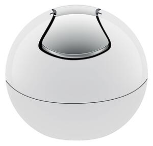 Spirella mini výklopný odpadkový koš BOWL, bílý plast, 1 L