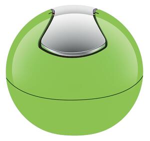 Spirella mini výklopný odpadkový koš BOWL, zelený plast, 1 L