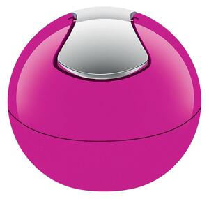 Spirella mini výklopný odpadkový koš BOWL, růžový plast, 1 L